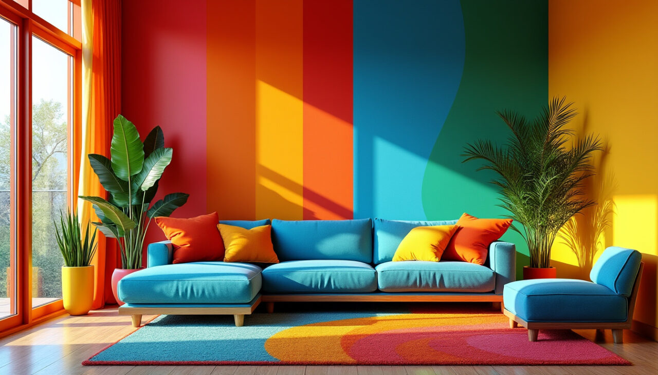 Lire la suite à propos de l’article Couleurs vives en déco intérieure : énergie positive ou faute de goût ?